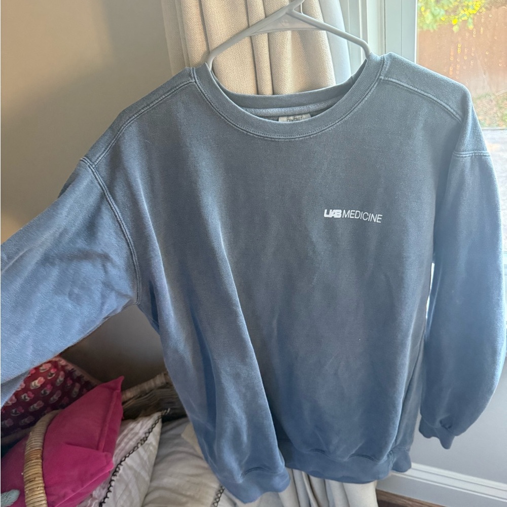 Comfort Colors Men's Crewneck Sweater in Slate Blue